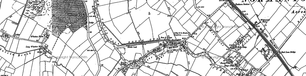 Old map of Zouch in 1899