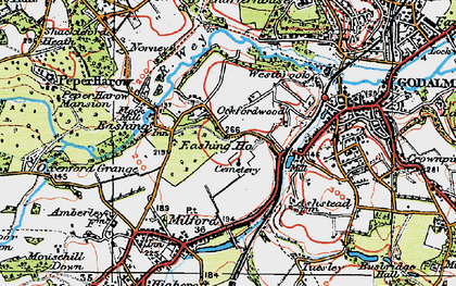 Old map of Aaron's Hill in 1920