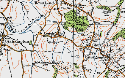 Old map of Ab Lench in 1919