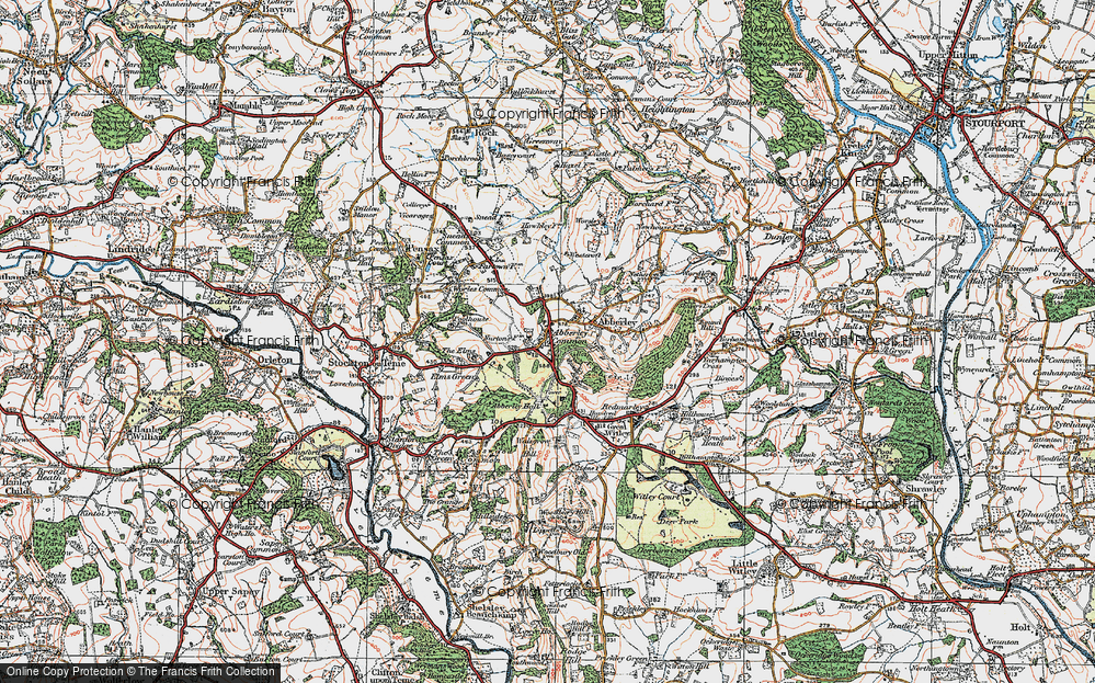 Old Map of Abberley, 1920 in 1920