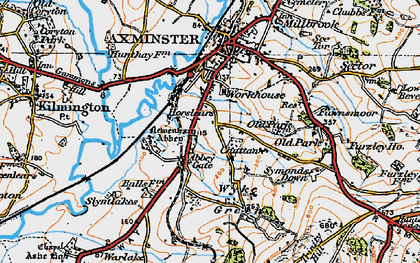 Old map of Abbey Gate in 1919