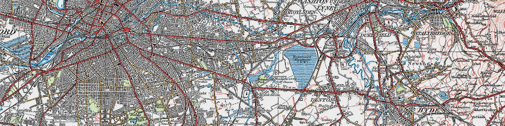 Old map of Abbey Hey in 1924