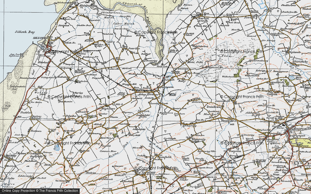 Old Map of Historic Map covering Applegarth in 1925