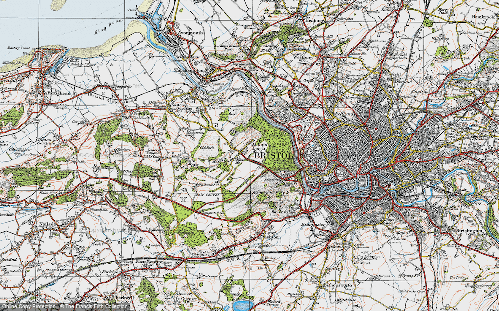 Old Map of Abbots Leigh, 1919 in 1919