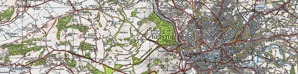 Old map of Abbots Leigh in 1919