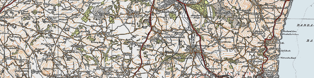 Old map of Abbotskerswell in 1919
