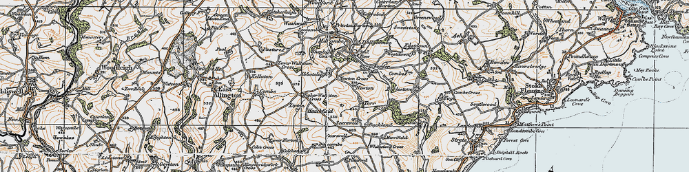 Old map of Newton in 1919