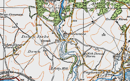 Old map of Abbotstone in 1919