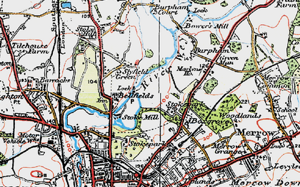 Old map of Abbotswood in 1920