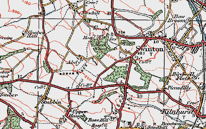Old map of Abdy in 1924