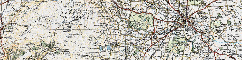 Old map of Aber-oer in 1921