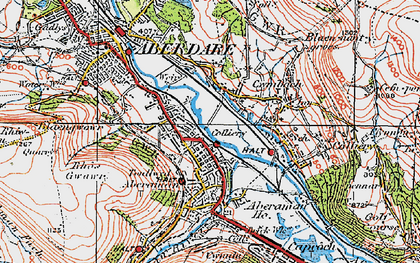 Old map of Aberaman in 1923