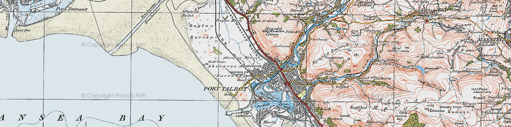 Old map of Aberavon in 1922