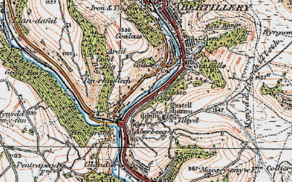Old map of Aberbeeg in 1919