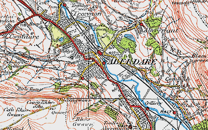 Old map of Aberdare in 1923