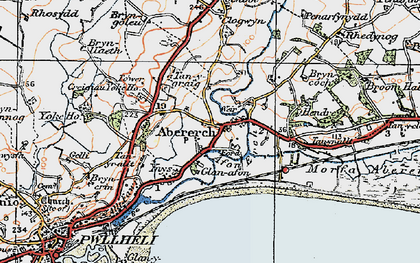 Old map of Abererch in 1922