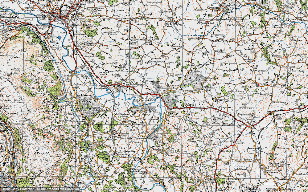 Old Map of Aberffrwd, 1919 in 1919