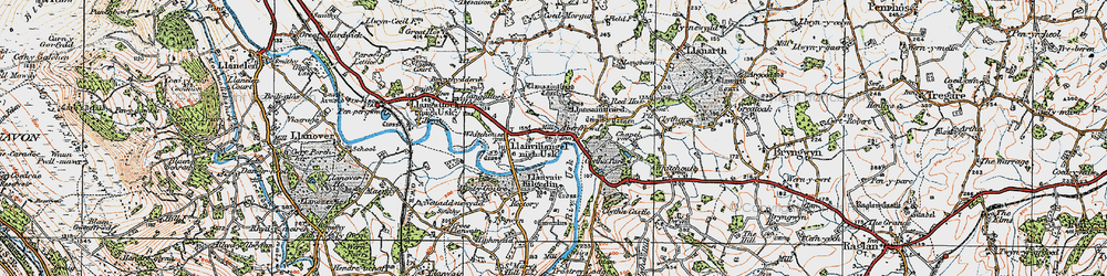 Old map of Aberffrwd in 1919
