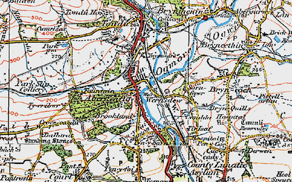 Old map of Aberkenfig in 1922