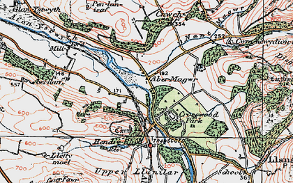Old map of Abermagwr in 1922