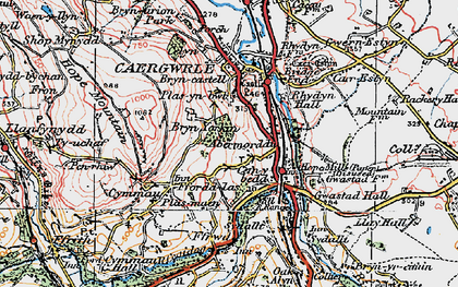 Old map of Abermorddu in 1924