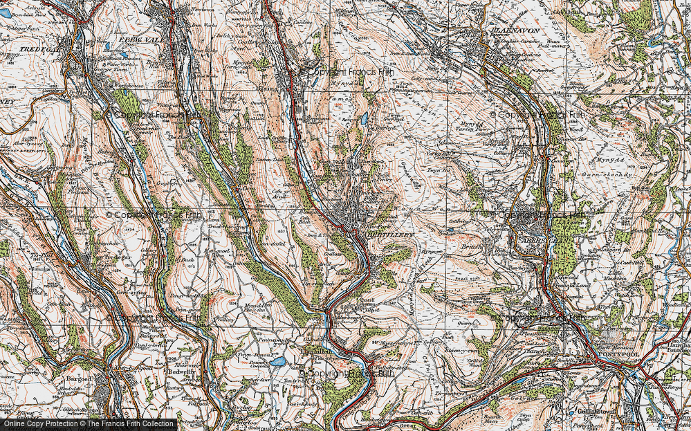 Old Map of Abertillery/Abertyleri, 1919 in 1919