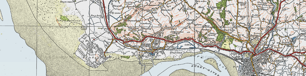 Old map of Achddu in 1923