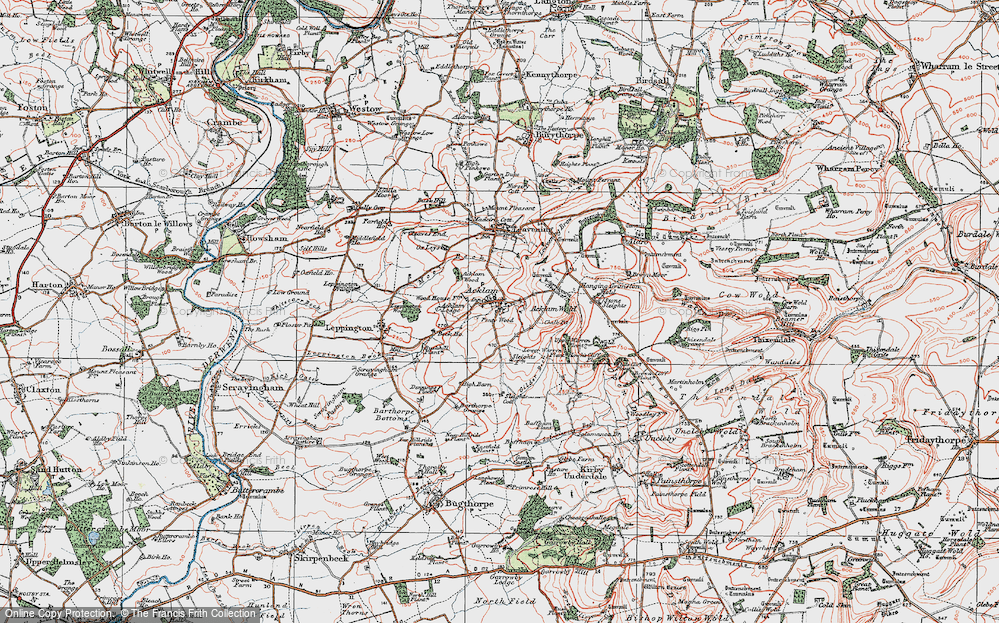 Old Map of Historic Map covering Back Warren Plantn in 1924