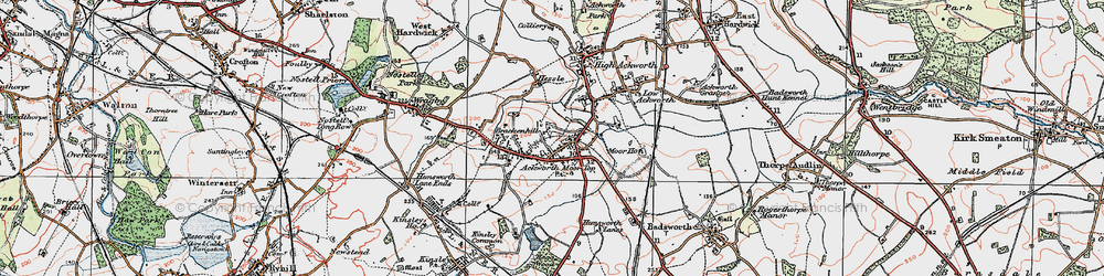 Old map of Ackworth Moor Top in 1925