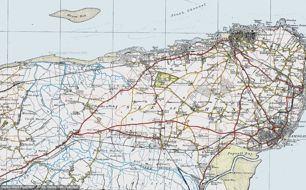 Old Map of Acol, 1920 in 1920