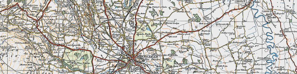 Old map of Acton in 1921