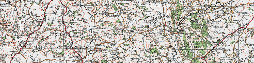 Old map of Acton Green in 1920