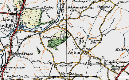 Old map of Acton Place in 1921