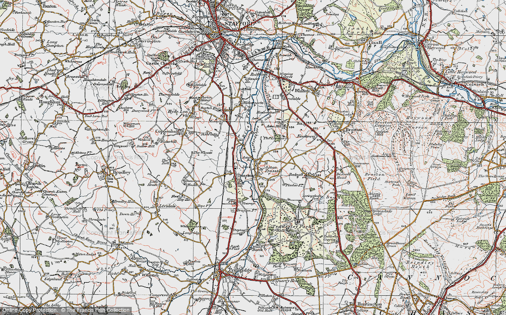 Old Map of Historic Map covering Acton Br in 1921