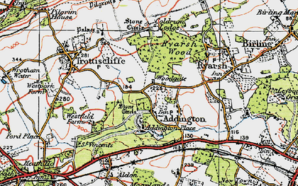 Old map of Addington in 1920
