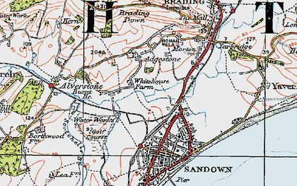 Old map of Adgestone in 1919