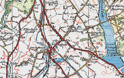 Old map of Adlington in 1924