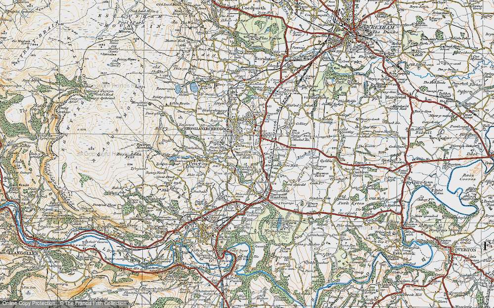 Old Map of Historic Map covering Afon Eitha in 1921