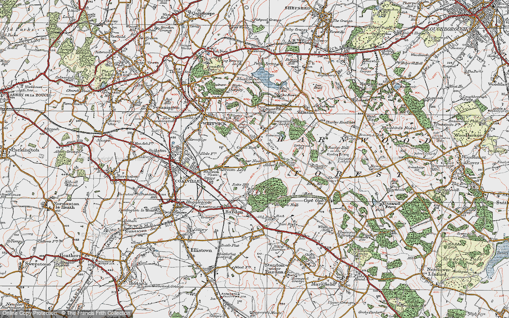 Old Map of Agar Nook, 1921 in 1921