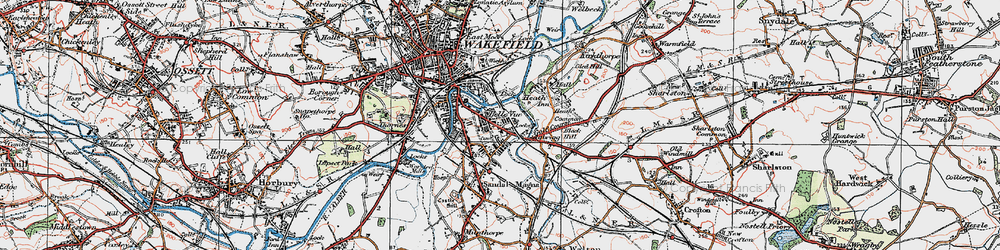 Old map of Agbrigg in 1925
