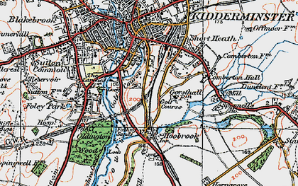 Old map of Aggborough in 1921