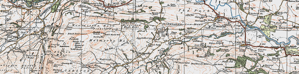 Old map of Agglethorpe in 1925