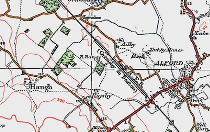 Old map of Ailby in 1923