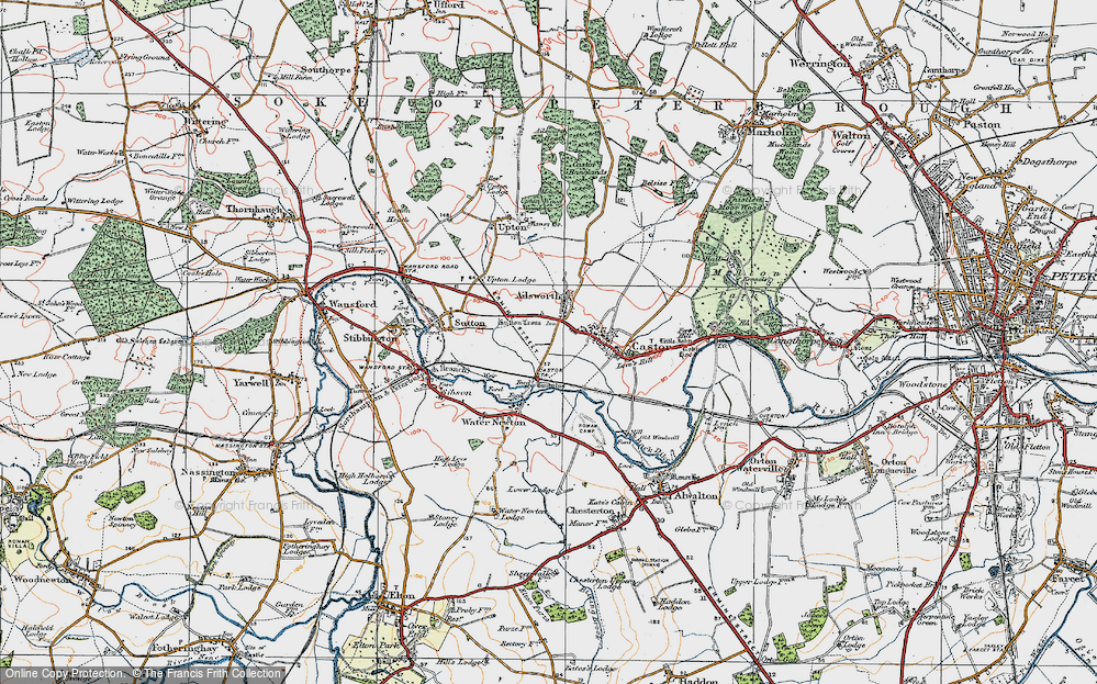 Old Map of Ailsworth, 1922 in 1922