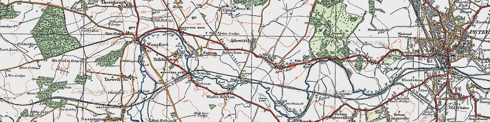 Old map of Ailsworth in 1922