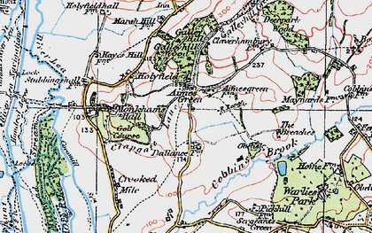 Old map of Aimes Green in 1920
