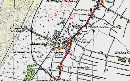 Old map of Ainsdale in 1923