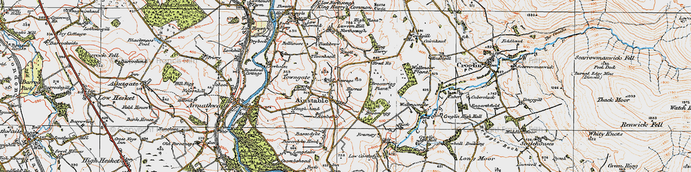 Old map of Ainstable in 1925