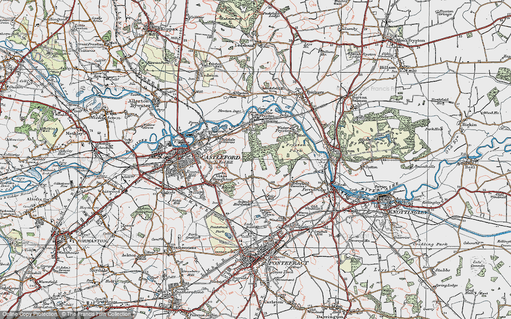 Old Map of Airedale, 1925 in 1925