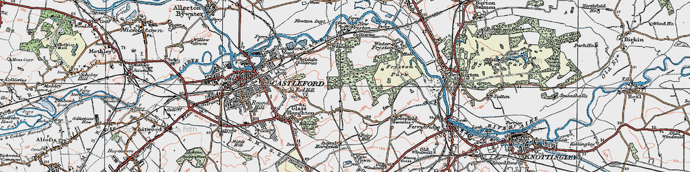 Old map of Airedale in 1925